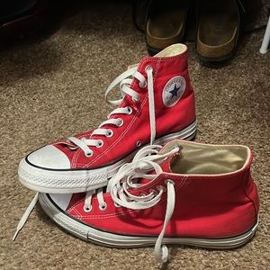 Red high top converse